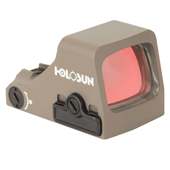 FDE HOLOSUN HE407K X2 כוונת השלכה עם נקודה אדומה וטכנולוגיית הערה מתקדמת בניעור ( בצבע מדברי)